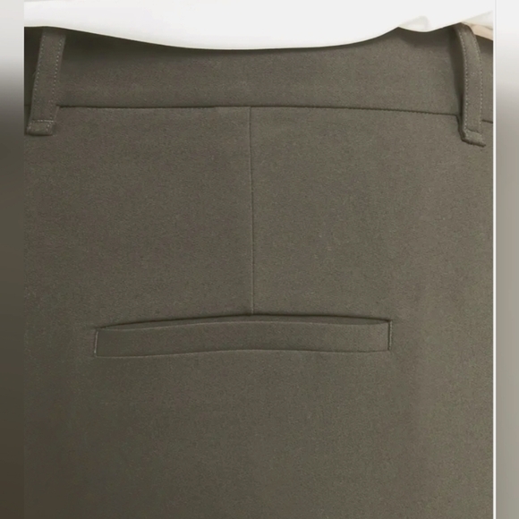 ☘️VINCE🍀 High-Waist Cigarette Pants in Antique Olive- Women's size 14 - Picture 6 of 7